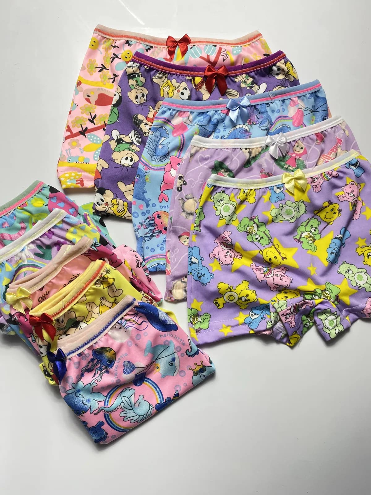 2428-Calcinha box infantil estampada (KIT 5 UNIDADES)